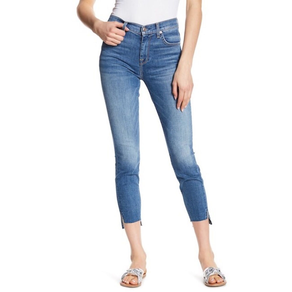 7 FAM High Waist Ankle Skinny with Step Hem